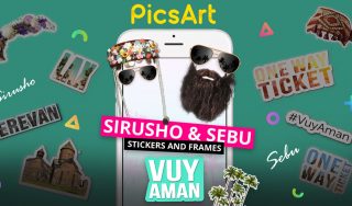 Vuy Aman song-inspired creative sticker and frame packages are now free to use for the PicsArt Community