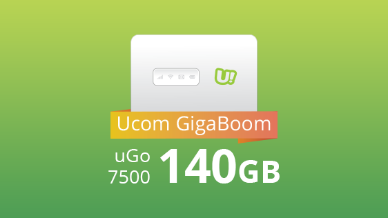 Thanks to "UCOM Gigaboom" offer, all new subscribers of mobile internet to receive up to 140 gb