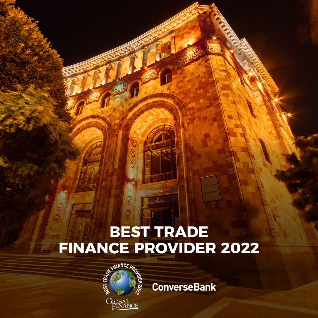 Converse Bank is the best Trade Finance Provider 2022 in Armenia according to Global Finance  2