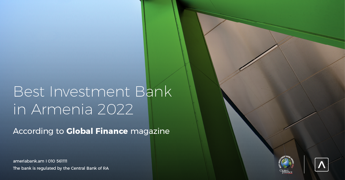 Global Finance Names Ameriabank “Best Investment Bank” in Armenia  