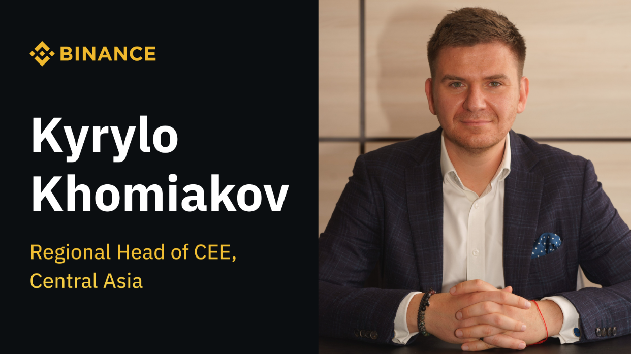 Binance Appoints CEE General Manager Kyrylo Khomiakov as Regional Head for Central Asia