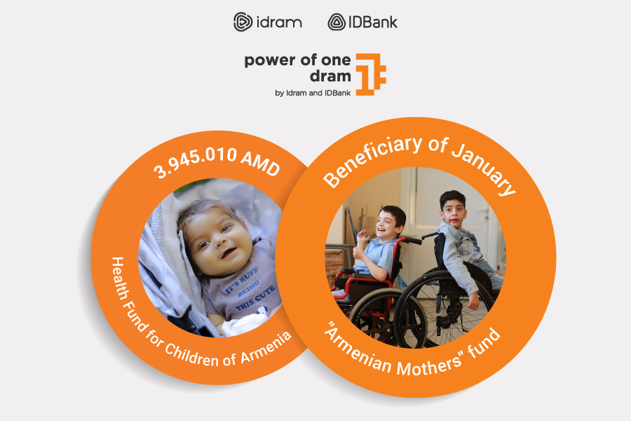 The amount of 3.945.010 AMD to the Health Fund for Children of Armenia. The power of one dram for January will go to “Armenian Mothers” fund