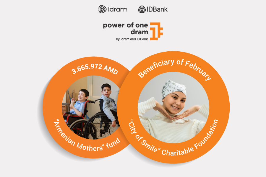 AMD 3,665,972 to Armenian Mothers. In February, Cancer Awareness Month, The Power of One Dram will be directed to the City of Smile