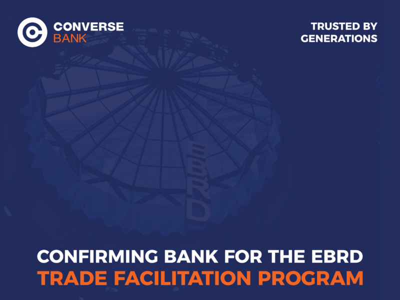 Converse Bank has been included in the list of Confirming Banks of the EBRD TFP