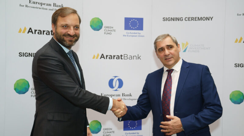 EBRD and AraratBank Join Forces to Promote Green Economy and Competitiveness in Armenia