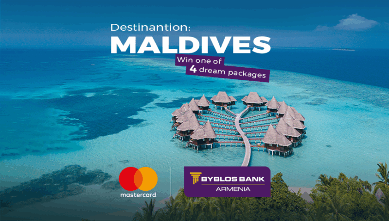 Maldives, Macbooks and iPhones: Exclusive campaign specially for Byblos Bank Armenia’s Mastercard cardholders
