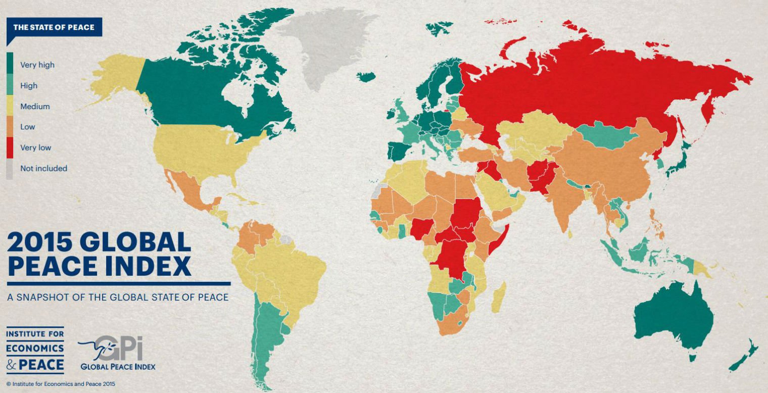 Որո՞նք են աշխարհի ամենախաղաղասեր երկրները