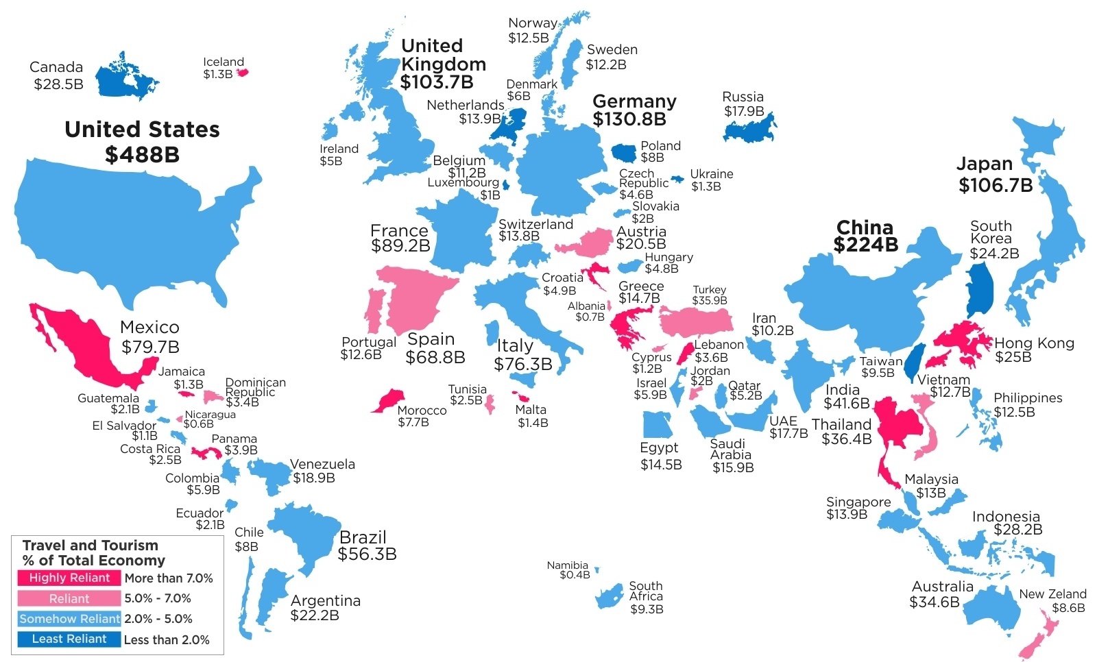 ԻՆՖՈԳՐԱՖԻԿԱ. Ո՞ր երկրներն ունեն զգալի տնտեսական կախվածություն տուրիզմից