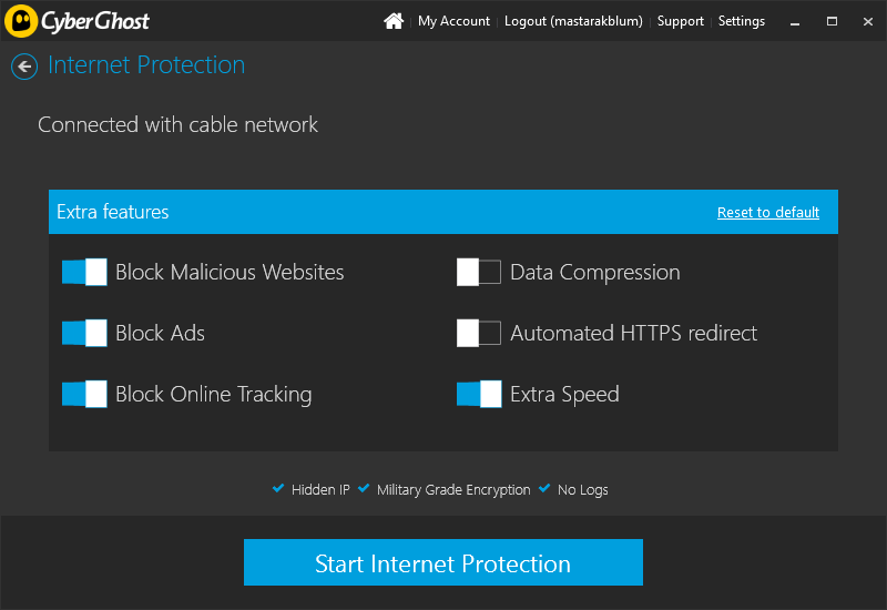 CyberGhost VPN. առանց սահմանափակումների և անվտանգ ինտերնետ