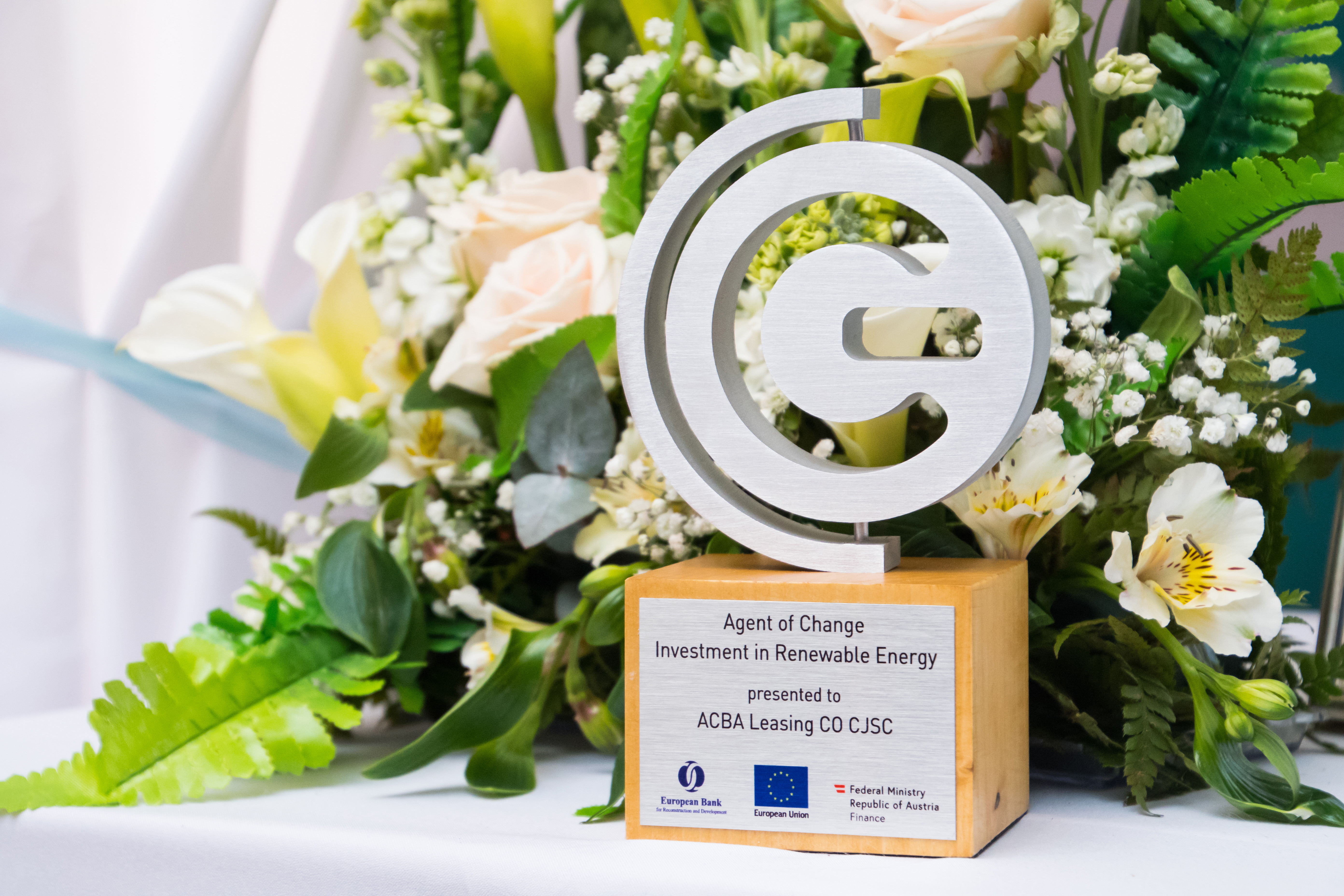 ԱԳԲԱ Լիզինգը վերականգնվող էներգետիկայի ոլորտում իրականացրած ներդրումների համար ՎԶԵԲ-ից մրցանակ է ստացել