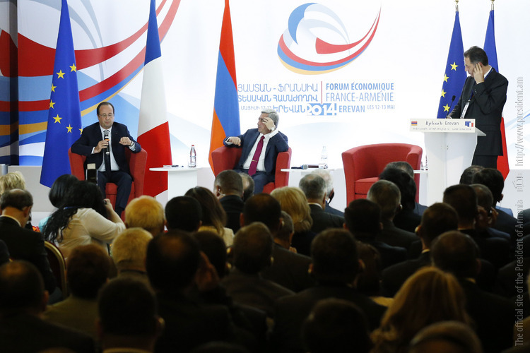 Ֆրանսուա Օլանդը և Սերժ Սարգսյանը բացել են Հայ-Ֆրանսիական տնտեսական համաժողովը