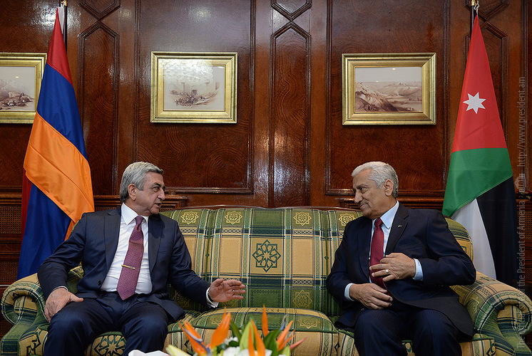 Սերժ Սարգսյանը հանդիպում է ունեցել Հորդանանի վարչապետ Աբդալլահ ալ-Նուսուրի հետ