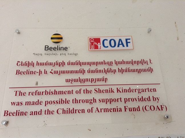 Beeline-ը և Հայաստանի մանուկներ հիմնադրամը վերանորոգել են Շենիկ համայնքի մանկապարտեզը