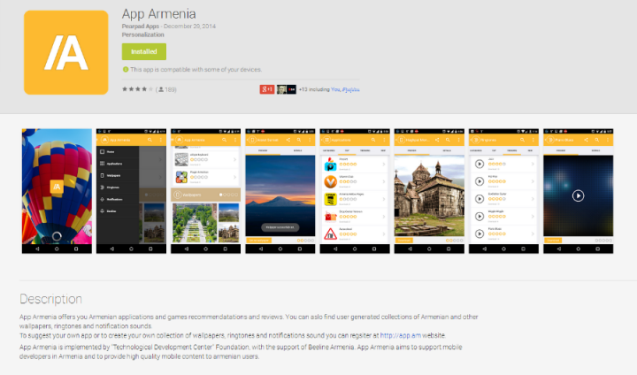 Beeline. App Armenia համակարգից ներբեռնումների ընդհանուր թիվը գերազանցում է 120000–ը