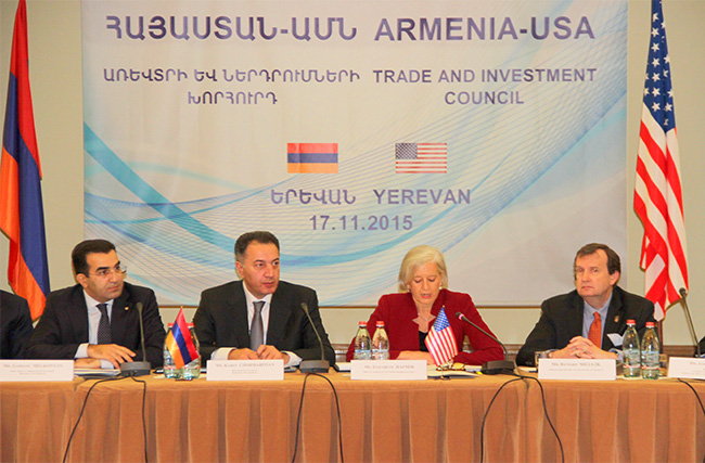 Հայաստան-ԱՄՆ առևտրի և ներդրումների հարցերով խորհրդի առաջին նիստը` Երևանում