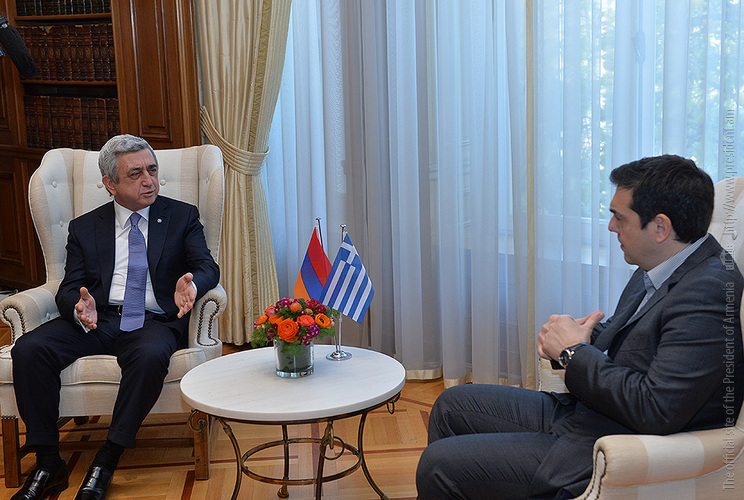 Հանդիպել են ՀՀ նախագահն ու Հունաստանի վարչապետը