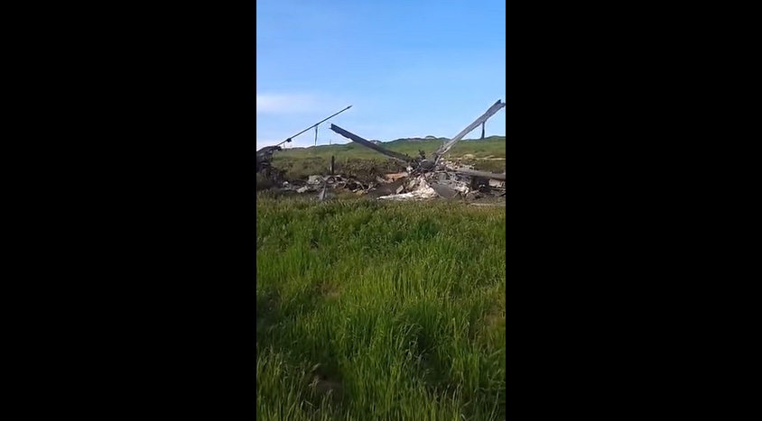 Տեսանյութ՝ այսօր խոցված ադրբեջանական ուղղաթիռի անկման վայրից