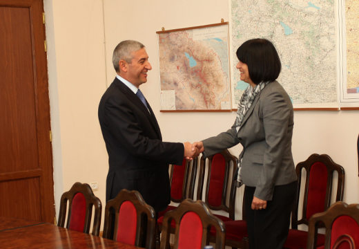 Վահան Մարտիրոսյանը հանդիպել է ԵՏՀ կոլեգիայի անդամ Կարինե Մինասյանին