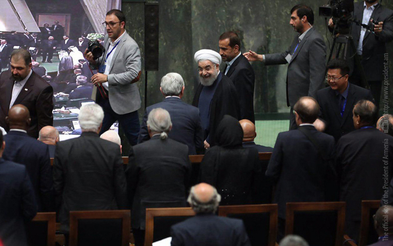 Սերժ Սարգսյանը մասնակցել է Իրանի նախագահի երդման պաշտոնական արարողությանը