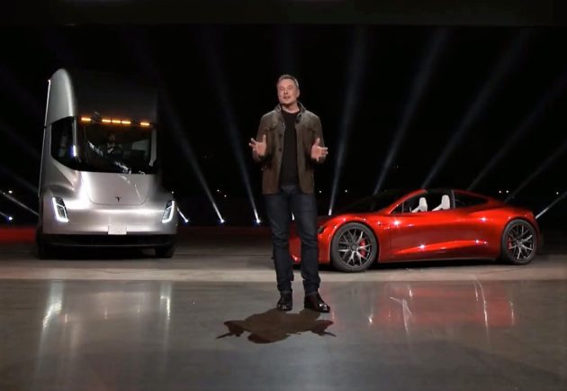 Tesla-ն էլեկտրական բեռնատար և ռոդսթեր է ցուցադրել