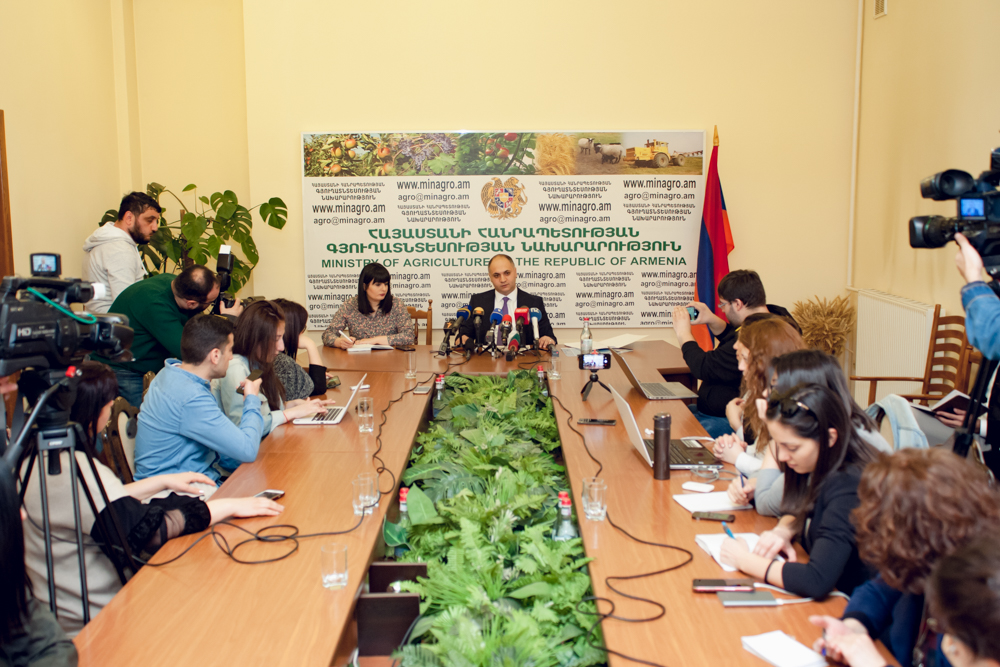 Հայաստանում իրականացվում է գյուղատնտեսության պետական օժանդակության թվով 11 ծրագիր