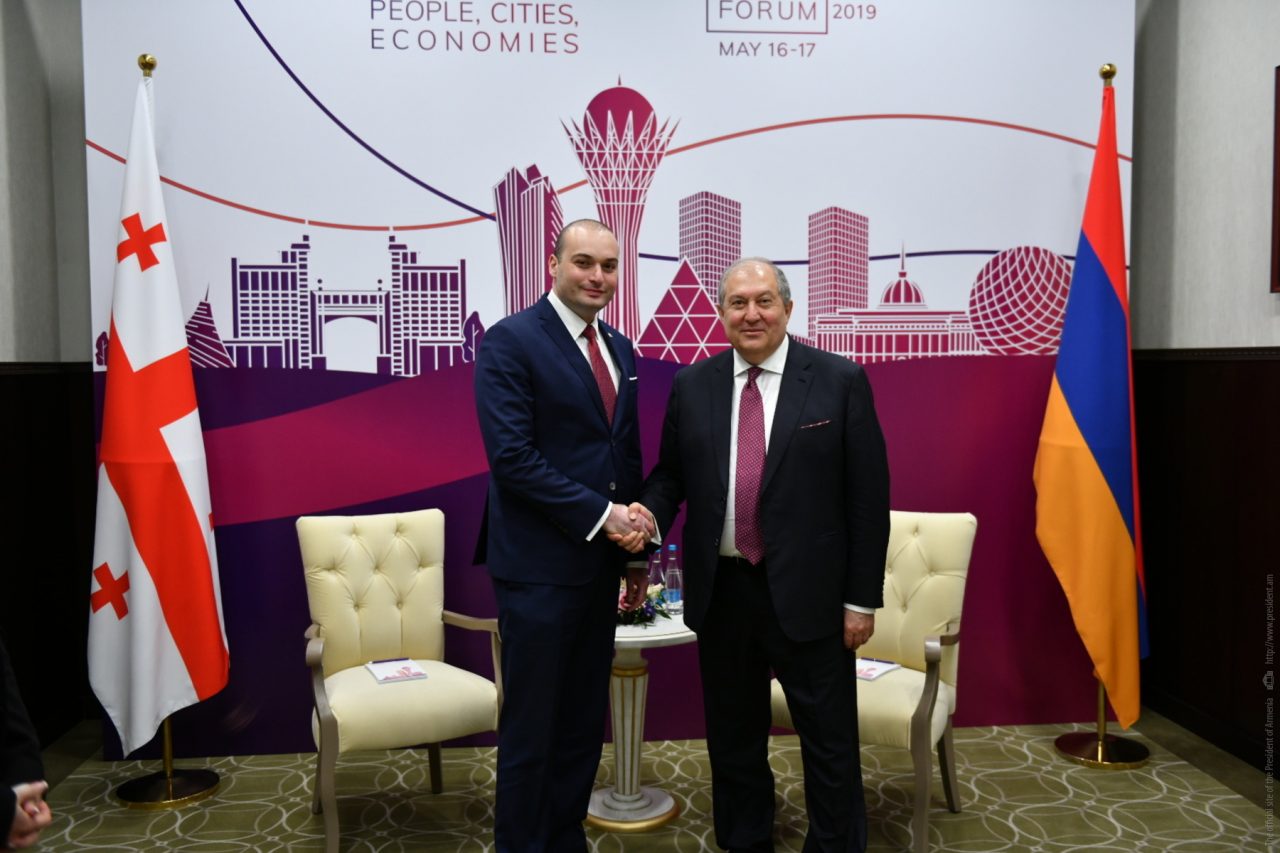 Հայ-վրացական հարաբերությունները զարգացման մեծ ներուժ ունեն. նախագահը հանդիպել է Վրաստանի վարչապետ հետ