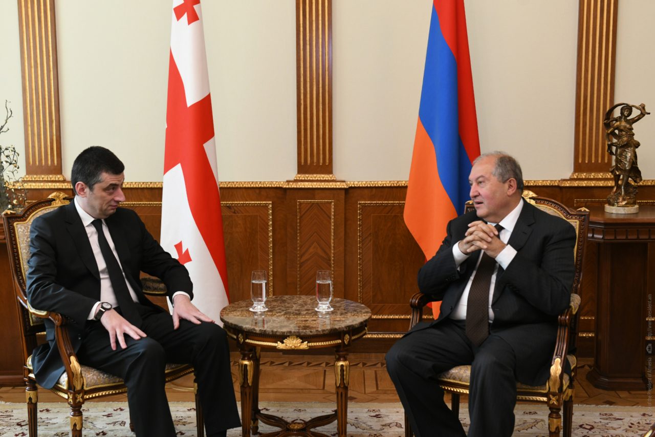 Նախագահ Սարգսյանը հյուրընկալել է Վրաստանի վարչապետ Գեորգի Գախարիային