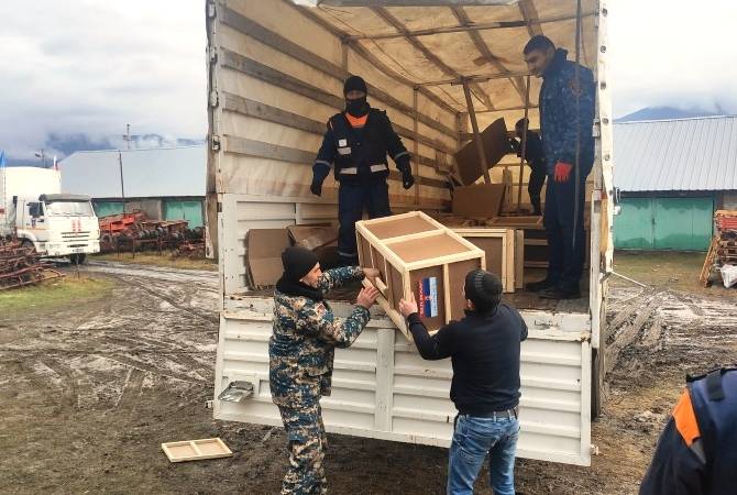 ՌԴ արտակարգ իրավիճակների նախարարությունը 80 տոննա հումանիտար օգնություն է առաքել Լեռնային Ղարաբաղ