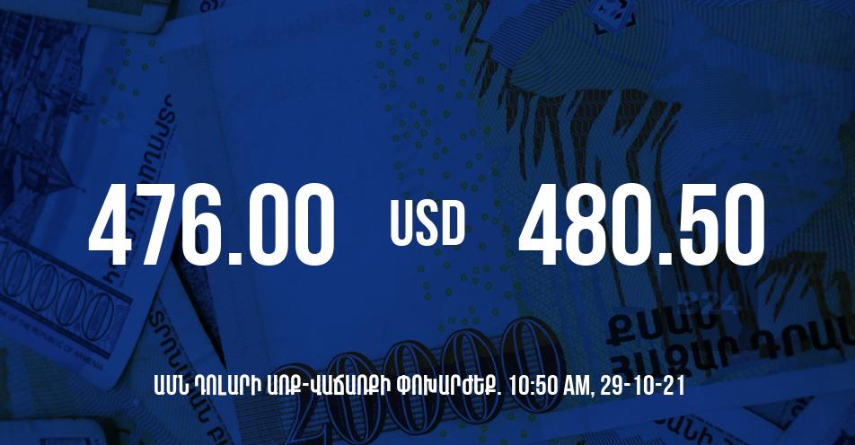 Դրամի փոխարժեք. 10:50 – 29/10/21