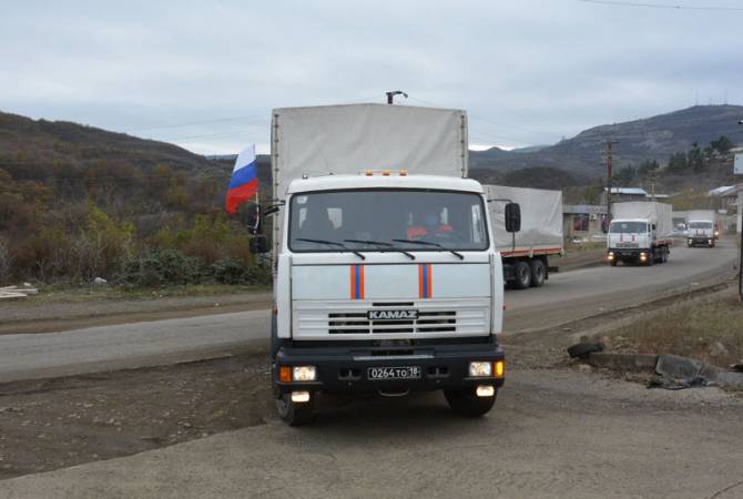 ՌԴ խաղաղապահները 9 տոննա մարդասիրական բեռ են հասցրել Արցախ