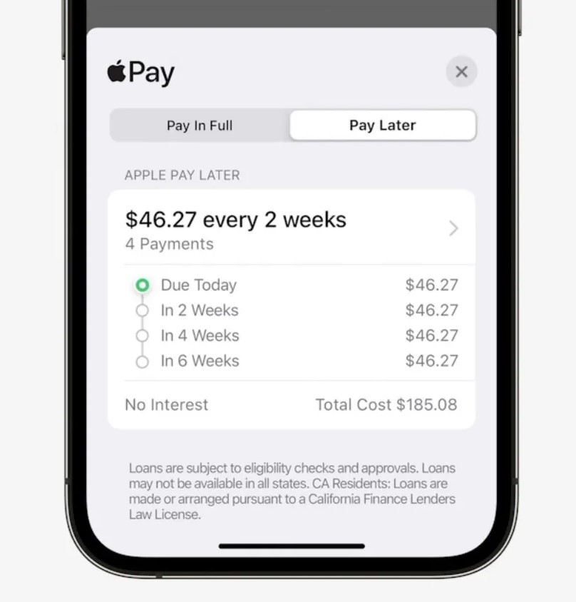 Apple Pay Later-ը թույլ է տալիս կատարել գնումը և վճարել հետո