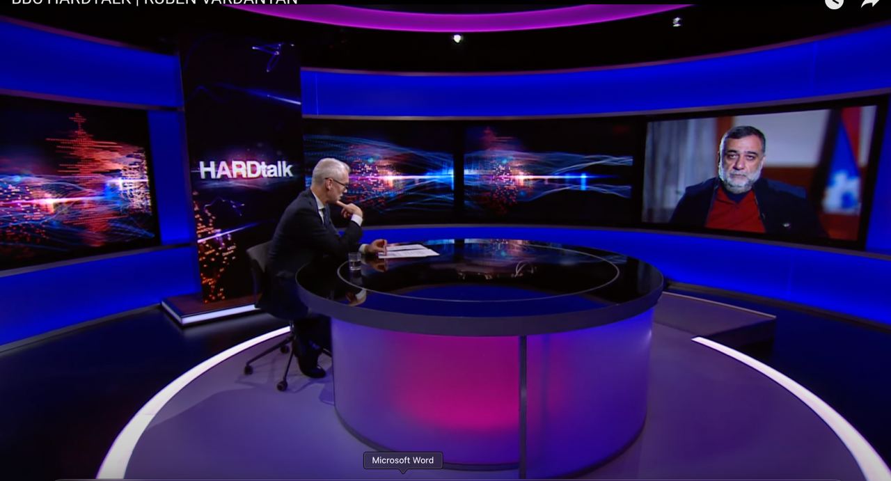 Արցախի պետնախարար Ռուբեն Վարդանյանի հարցազրույցը` BBC-ի Hard Talk-ին