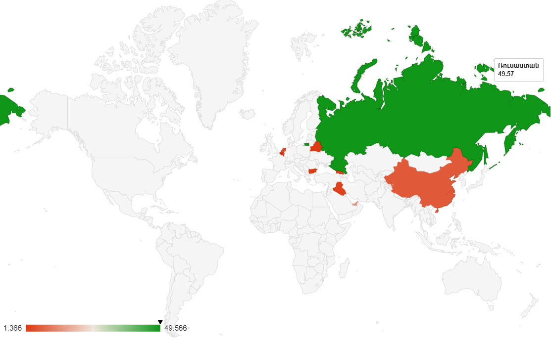 Արտահանումը Հայաստանի Հանրապետությունից՝ ըստ երկրների. 2023թ.-ի հունվար-հոկտեմբերին