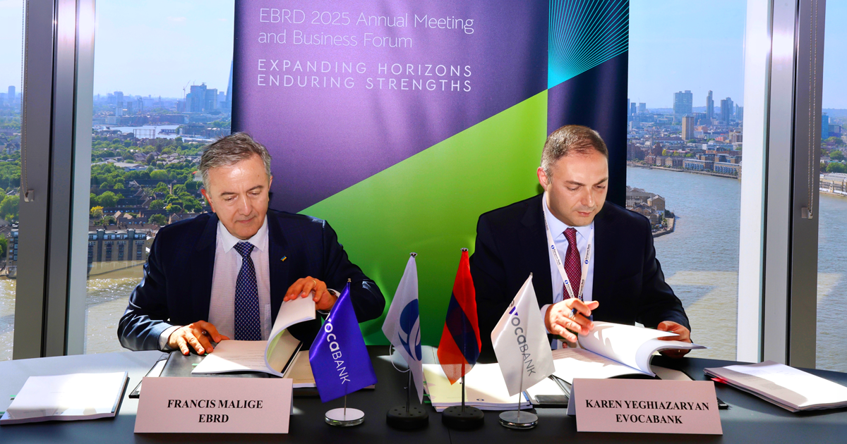 Evocabank-ը և EBRD-ն համագործակցության համաձայնագրեր են ստորագրել