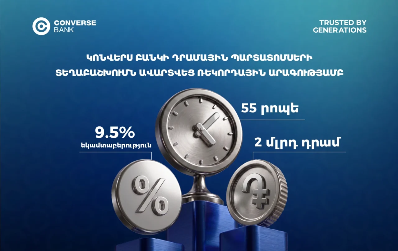 Կոնվերս Բանկի դրամային պարտատոմսերը տեղաբաշխվեցին ընդամենը 55 րոպեում