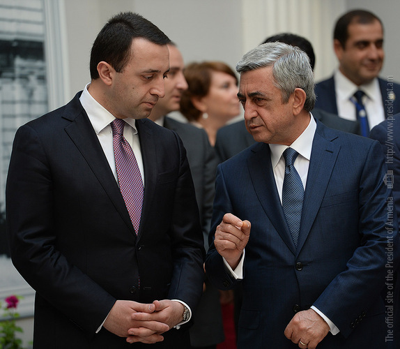 Серж Саргсян сегодня встретился с Премьер-министром Грузии Ираклием Гарибашвили