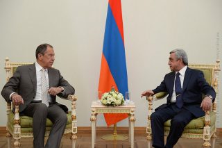 Президент Серж Саргсян сегодня принял  Министра иностранных дел Российской Федерации Сергея Лаврова