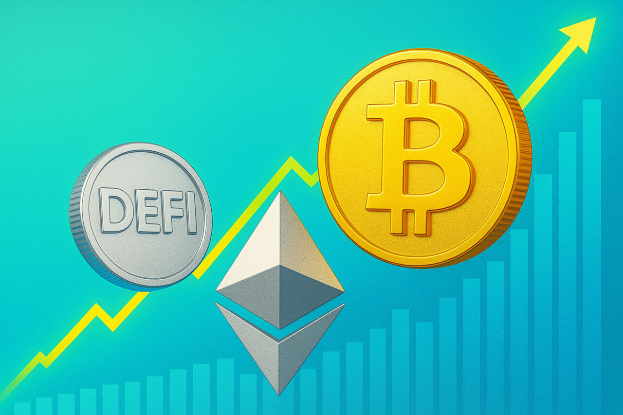 Крипторынки снова на подъёме: май 2025 стал рекордным месяцем для Bitcoin, DeFi и Ethereum